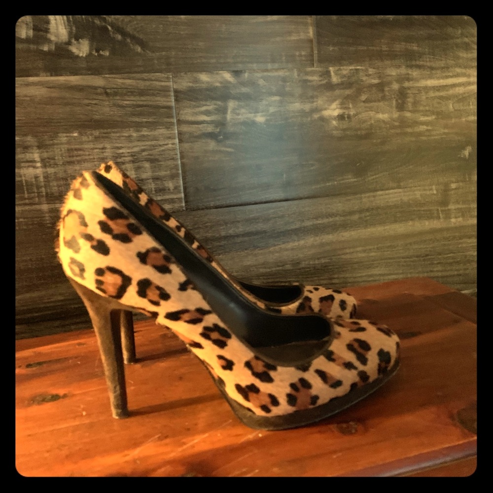Ralph Lauren Leopard platform pumps